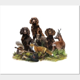 German Spaniels (  Deutscher Wachtelhund ) Posters and Art